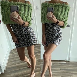 GORGEOUS GREEN FURR SHAWL